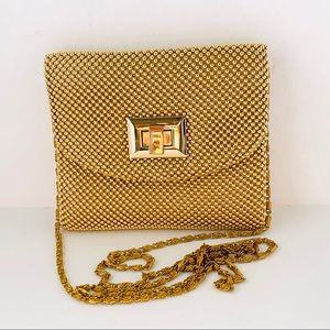🎈🎈RSVP Mini Gold Beaded crossbody bag GUC🎈🎈